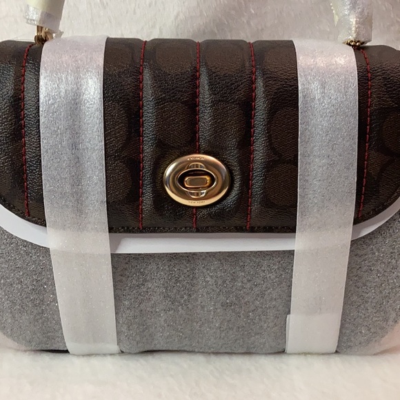 Coach Bags Coach Marlie Top Handle Satchel In Signature Canvas With Quilting Poshmark